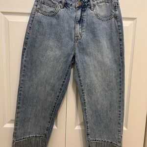 Rock & Roll straight leg capri vintage Y2K blue jeans W29 L 25